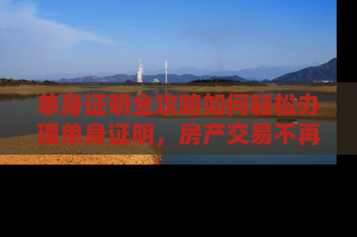 单身证明全攻略如何轻松办理单身证明，房产交易不再难